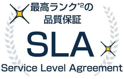 最高クラスの品質保証 SLA Service Level Agreement